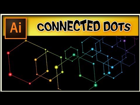 Connected dots abstract background - Adobe Illustrator tutorial