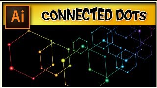 Connected dots abstract background - Adobe Illustrator tutorial