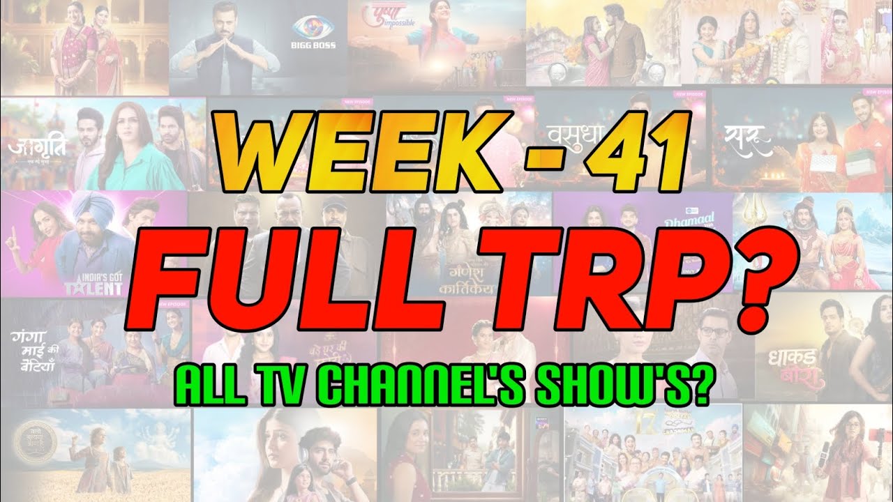 Week 41 Full TRP ratings of All TV channel's show's? : Star Parivaar Awards, KSBKBT!!!