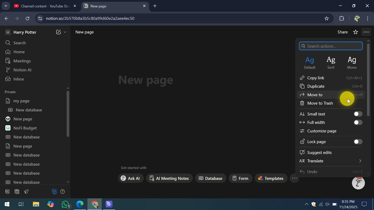 Как опубликовать страницу «Notion»