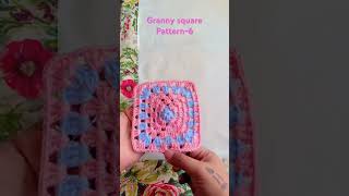 Crochet granny square pattern no 6 #crochet #grannysquare #handmade #yarncrafting