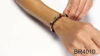 Seven pearl Bracelet in Murano Glass and Aventurine. br4010