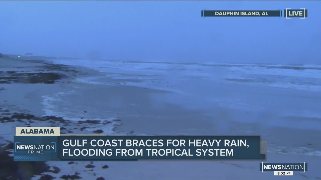Gulf Coast braces for heavy rain, flooding from tropical system - YouTube