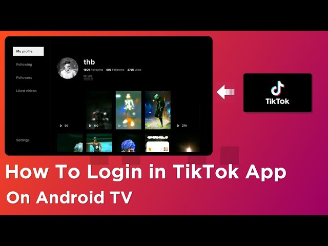 How To login in TikTok app on Android TV 2023 class=