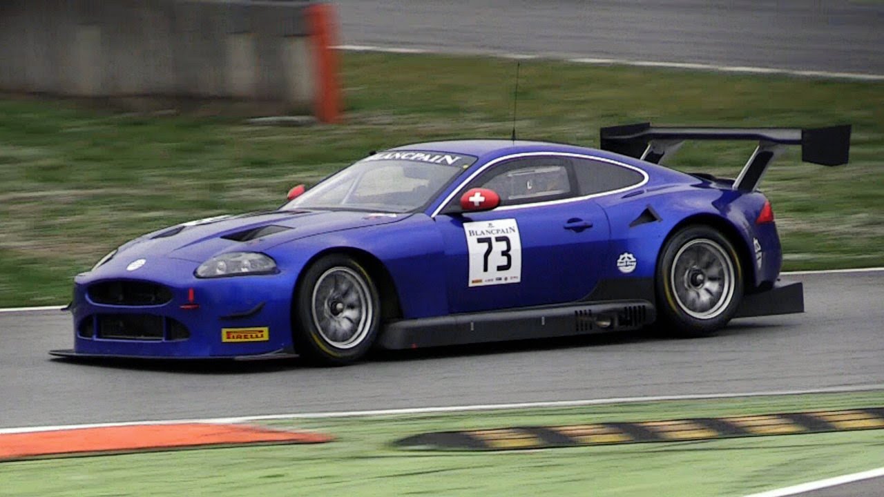 Emil Frey Jaguar XKR-S GT3 Sound In Action On Track & Tyre ...