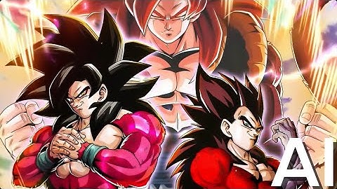 LR PHY Super Saiyan 4 Goku & Vegeta Active but the OST is extended by AI - Dokkan Battle