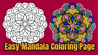 Mandala Coloring Page Colored With Relaxing Music Colored By Osman Mandalas World | Video 125 screenshot 2