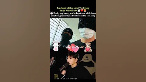 Jungkook talking about🐯Taehyung on his weavers live🐰😍 #shorts #jungkook #v #taekook #youtubeshorts
