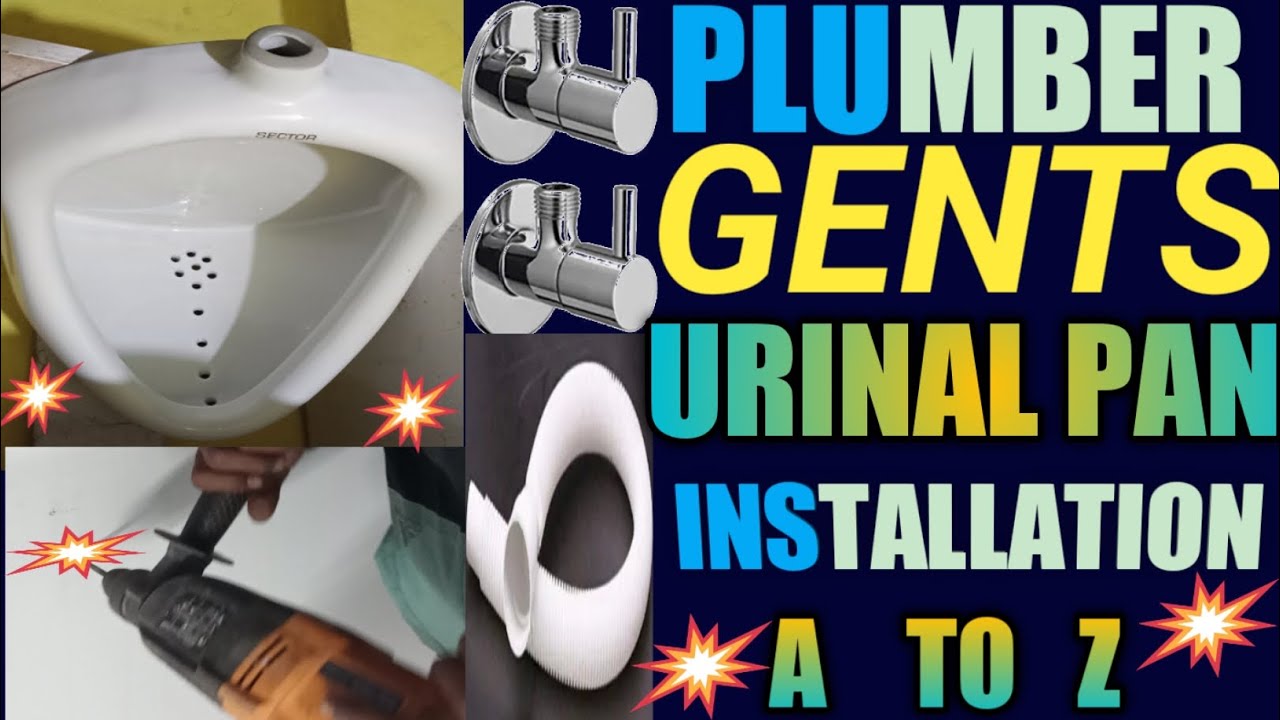 plumbing bathroom sanitary gents urinal pan fitting information।। how to install gents urinal
