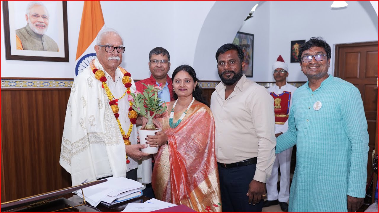 F-TAM Goa Vaaradhi Team Handing Over Rukhmini & Gopala to His Excellency Raju Garu AK Telugu Media