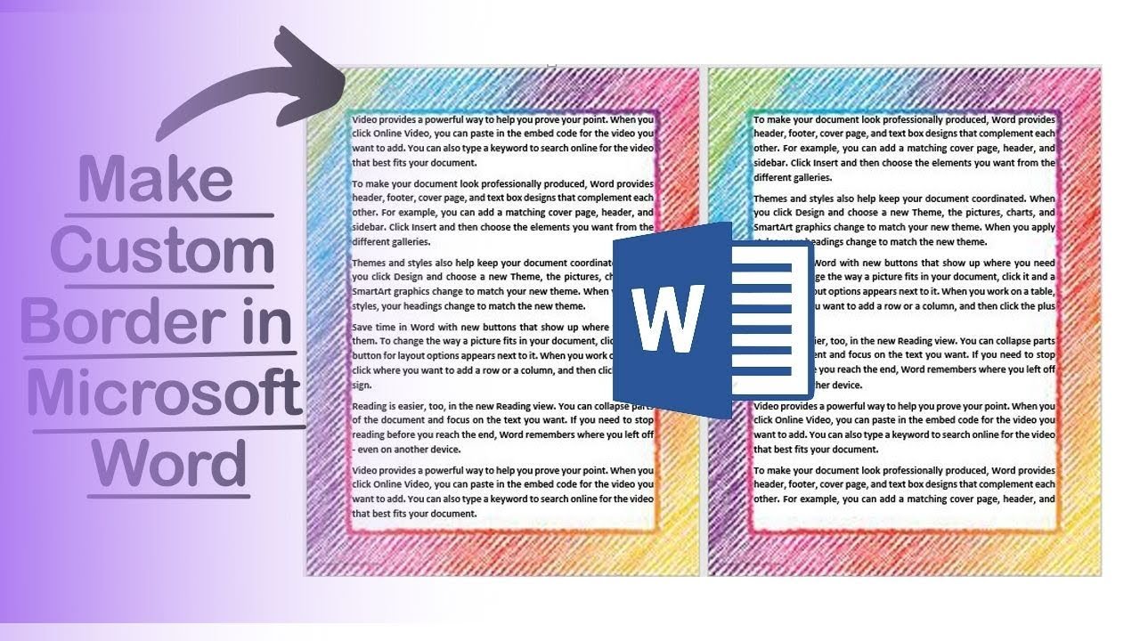 create a custom border in word