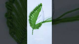 🔥 Super unique leaf embroidery tutorial!  #embroidery #viral #shorts #cute #tutorial #trending #art