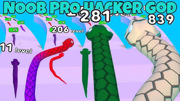 Amazing gameplay-Colorful Snake all levels in NOOB VS PRO VS HACKER VS GOD  @playgame24dia56 2025