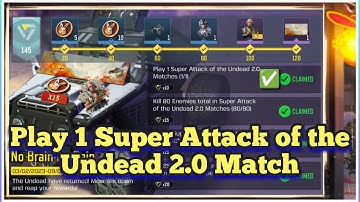 Call Of Duty Mobile Play 1 Super Attack of the Undead 2.0 Match Task Complete