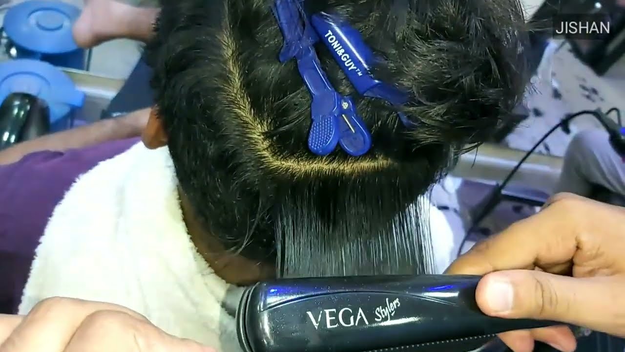 Curly to Straight Hair Transformation | Curly Hair Keratin Treatment