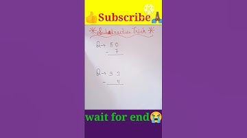 😲Subtract mentally/Quick Subtraction Trick #shorts #subtraction #trending #math #ytshort #shortsfeed