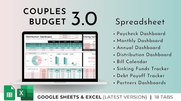 Video Tutorial - JRen Couples Budget 3.0 - Google Sheets & Excel