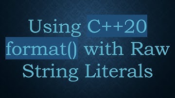 Using C+ + 20 format() with Raw String Literals