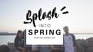 Splash Into Spring 2018 - Alpha Phi Omega Rush Recap