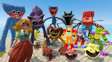 TURNING ALL FAKE POPPY PLAYTIME CHAPTER 3 CHARACTERS INTO STATUES! In Garry