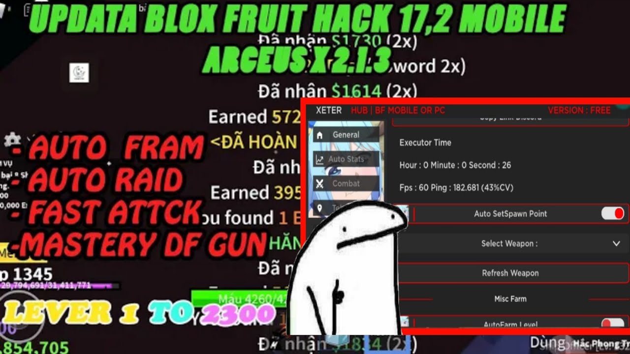 [ROBLOX] UPDATE ARCEUS X 2.1.4 HACK BLOX FRUIT MOBILE... - youtube