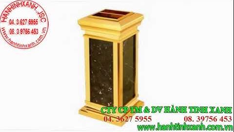 BÁN THÙNG RÁC ĐÁ HOA CƯƠNG CÓ GẠT TÀN THUỐC TẠI HCM - THÙNG RÁC ĐÁ HOA CƯƠNG