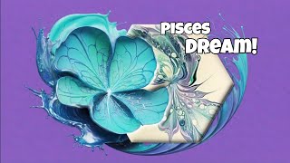 These COLOURS! This Aqua & Lavender Pisces Bloom Pour Feels Otherworldly…