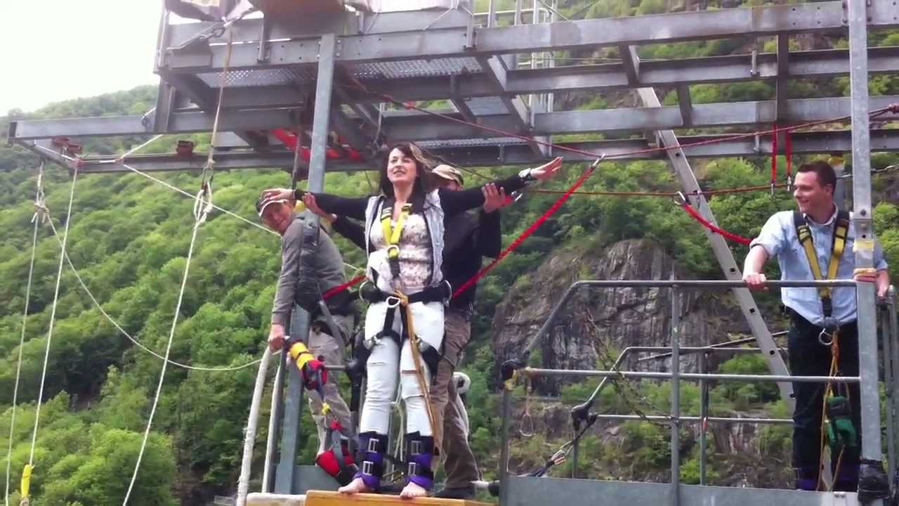 Bungee Jumping in Switzerland! 220 meters high! YouTube