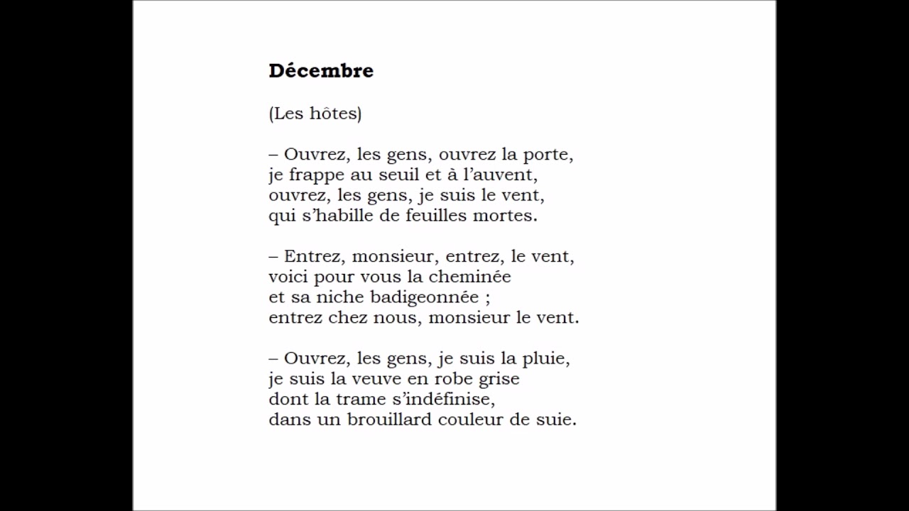 Décembre, Émile Verhaeren - YouTube