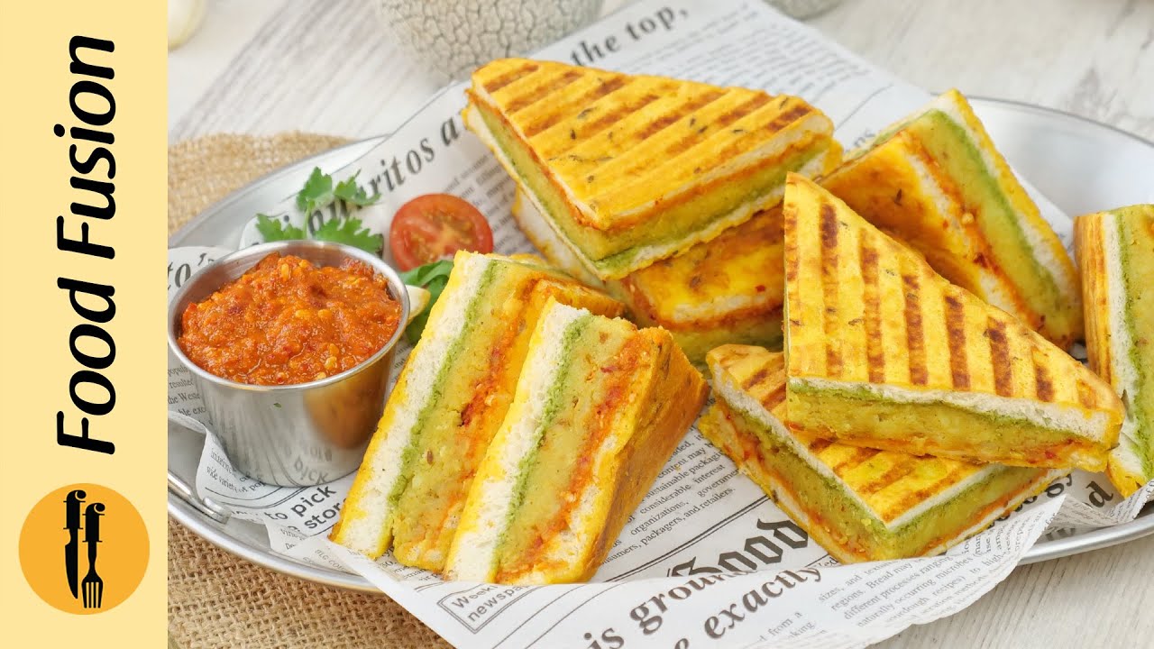 Amazing Bread Sandwich Pakora Recipe (On Tawa & Stove top Sandwich Maker) by Food Fusion