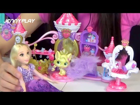 Jenny play 디즈니 프린세스 팰리스팻 티컵 강아지 미용실세트 장난감 놀이 Disney Princess Palace Pet Spa Set