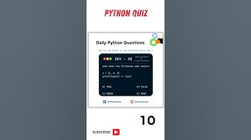 Python Coding Challenge Day - 30 | What is the output of the following Python Code?  #python #quiz