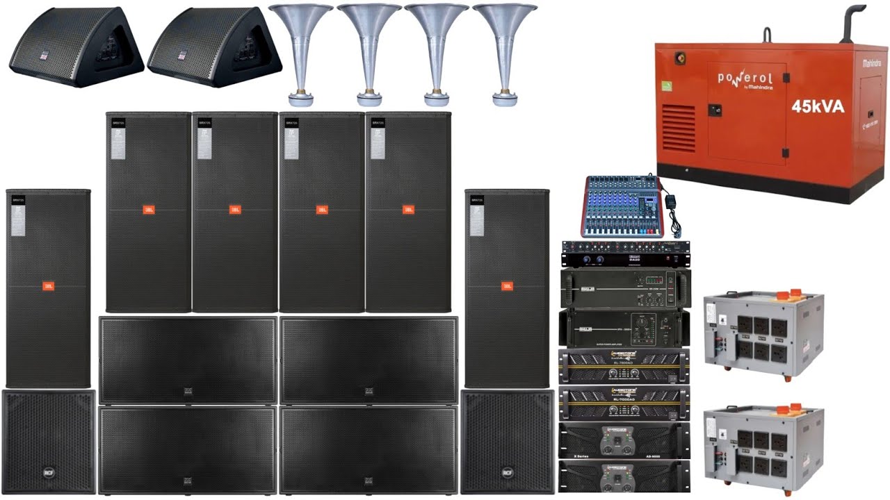 4 Bass, 6 Top Dj Setup | Amplifier,Genarator Complete Setup Full Price & Details | S Sound System