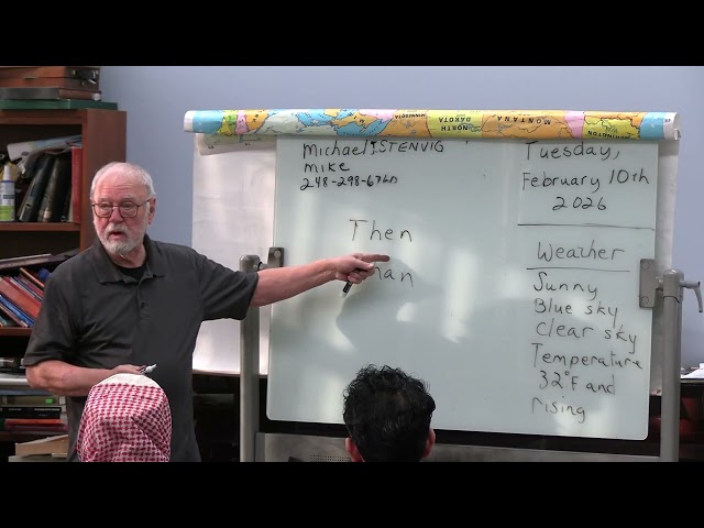 ESL at Hamtramck Public Library February 10, 2026 Session 265