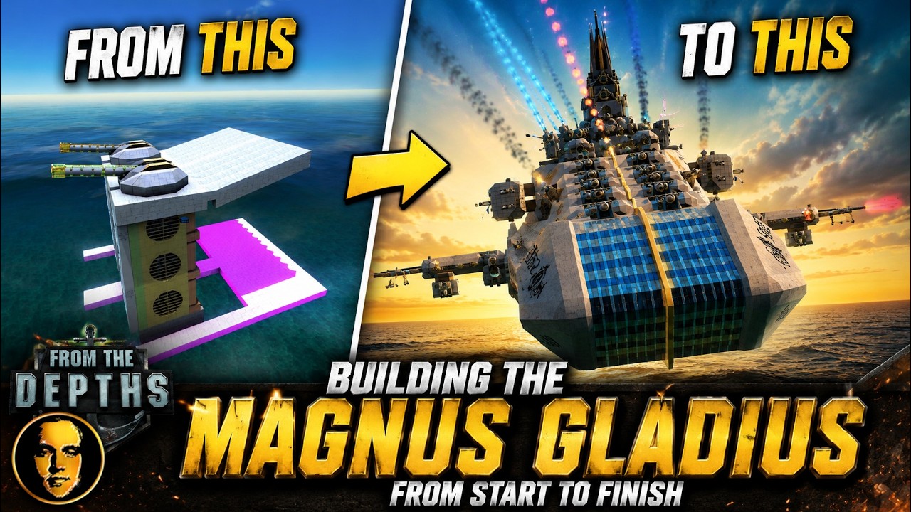 Building a 2 million Air Battleship from Start to Finish | From the Depths Detailed Build Diary