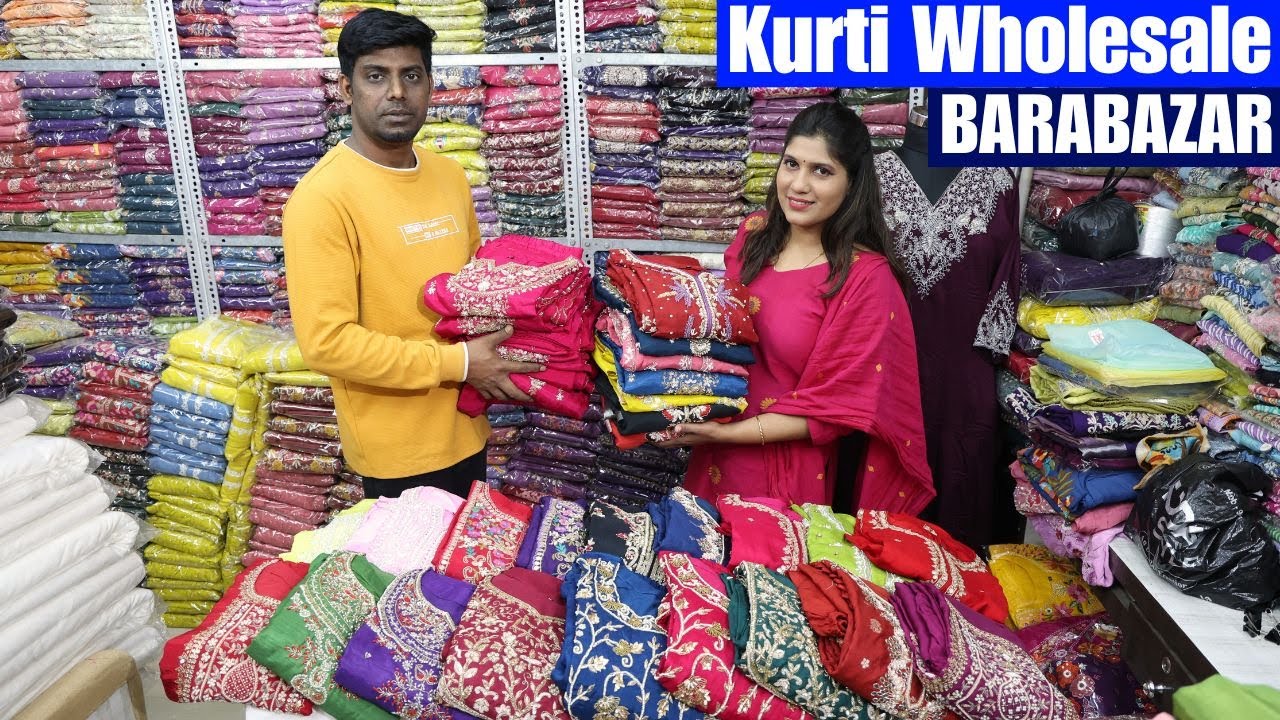 Kolkata Handwork Kurti Manufacturer & Wholesaler : Kota A Line/ Chinon 3pc kurti Set Fashion Ware