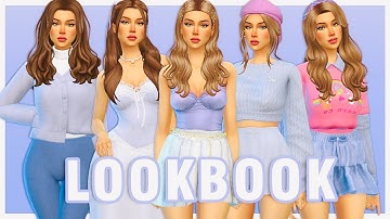 PURPLE LOOKBOOK🦄 Sims 4 Create A Sim (FULL CC LIST) Spring Lookbook #sims4 #ts4