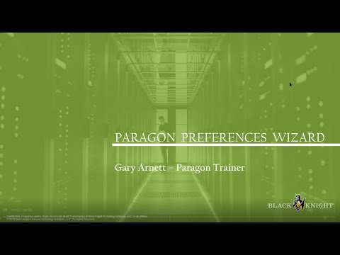 Paragon Preferences Wizard