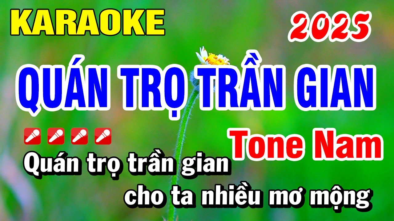 Karaoke Quán Trọ Trần Gian Tone Nam (Cm) Âm Thanh 2025 | Hoài Phong Organ