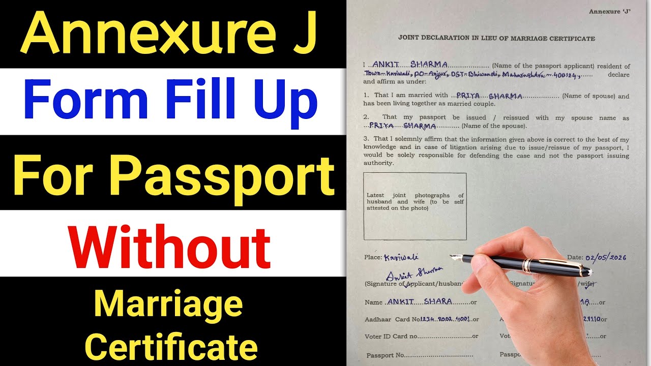 annexure j form kaise bhare | annexure j for passport filled sample | annexure j passport