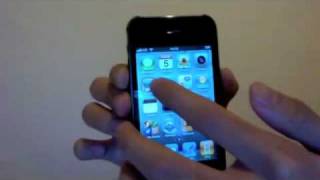 Multitasking Gesture on iPhone 4 iOS 4.3.1 - Mactail.com (@BOMZBER)