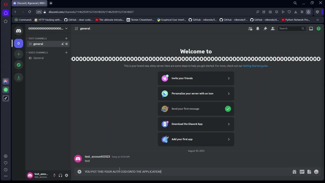 Discord auth code tutorial youtube