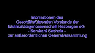 Versorgung mit elektrischer Energie in Hasbergen ab März 2023