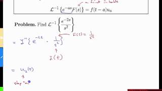 Week 7-5 Inverse Laplace of Step Functions
