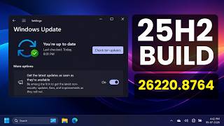 Windows 11 25H2 Build 26220.8764 – All New Features, Changes & Fixes (Beta)