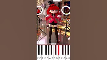 Caine ZAI ZAI MEOW MEOW (@M3lw) The Amazing Digital Circus Animation - Octave Piano Tutorial