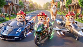 Mama Cat Collects Soft Wool on the Farm and Crafts Cute Tiger Hats for Her Kittens 🐾🧶🐯 screenshot 3