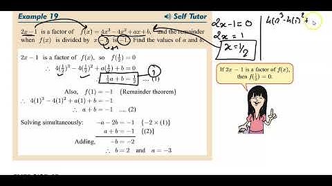 Factor theorem IGCSE ADDITIONAL MATHS