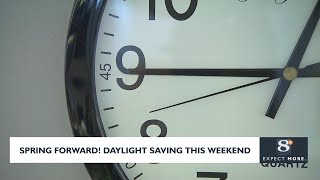 Reminder to spring clocks forward one hour this weekend