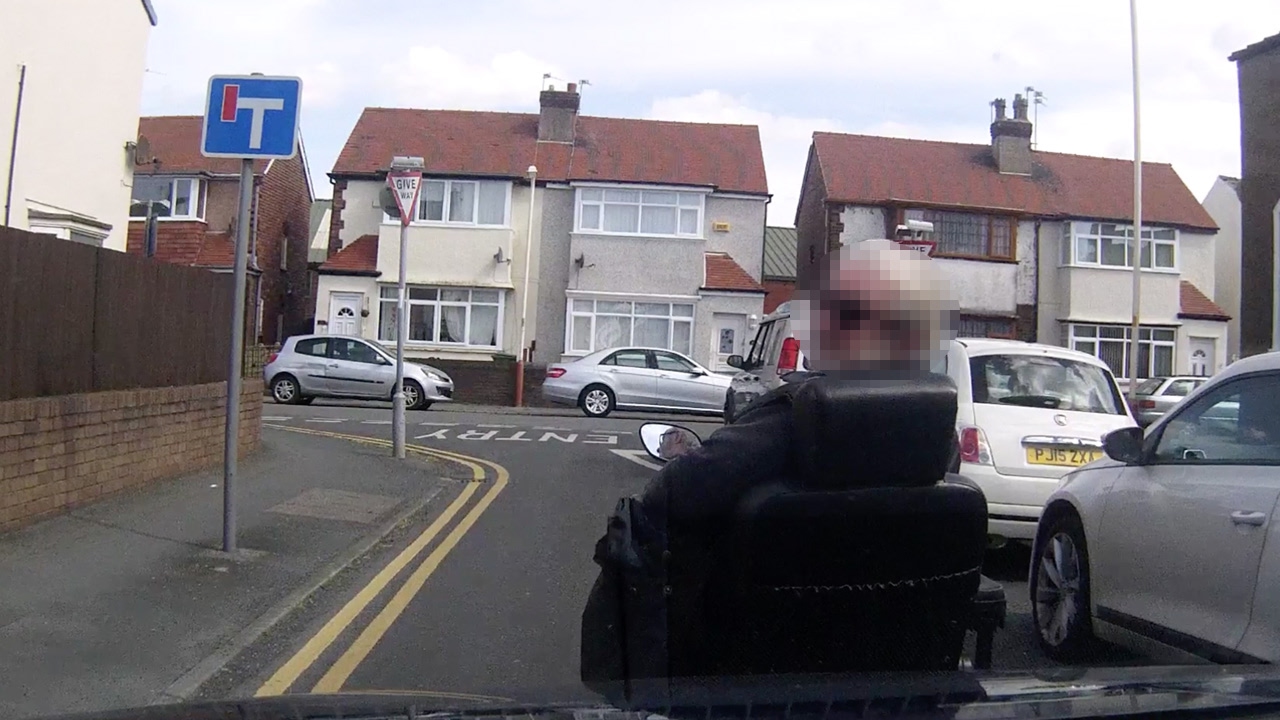 'Drunk' OAP Rides Mobility Scooter In Road YouTube